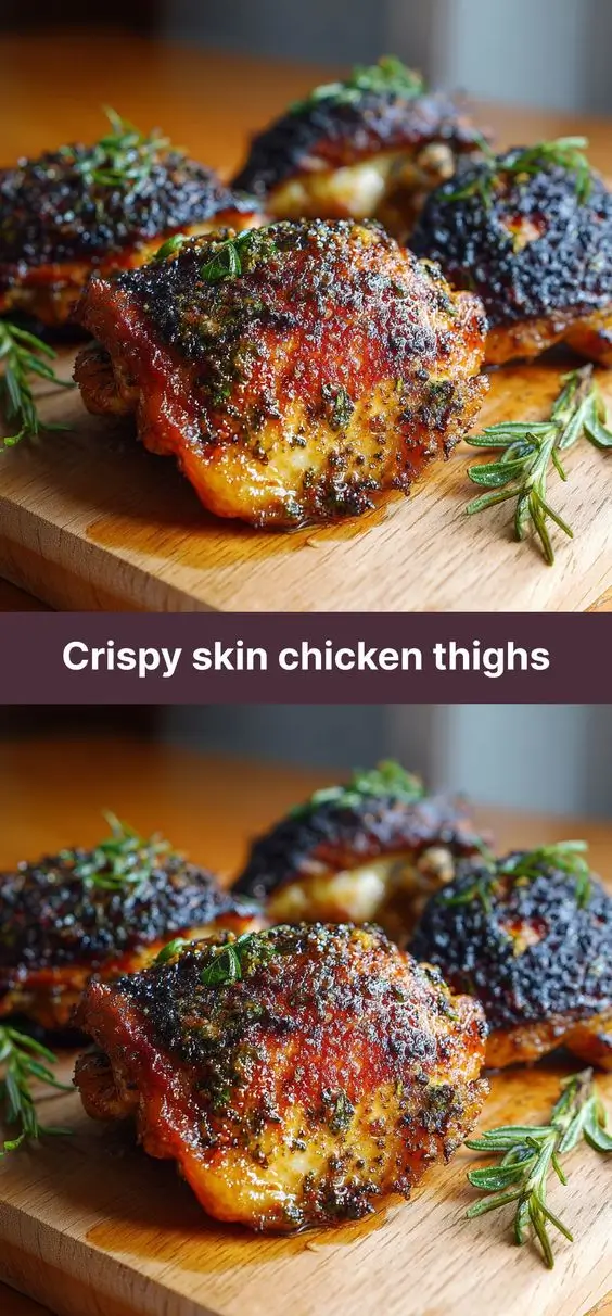 Crispy skin chicken thighs