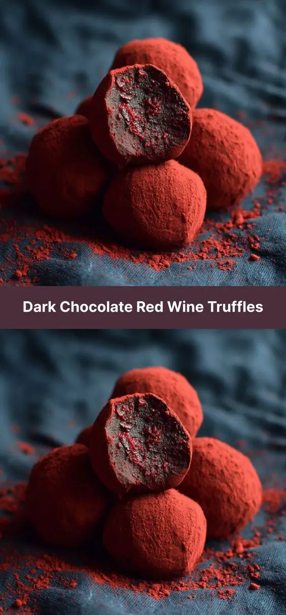 Dark Chocolate Red Wine Truffles