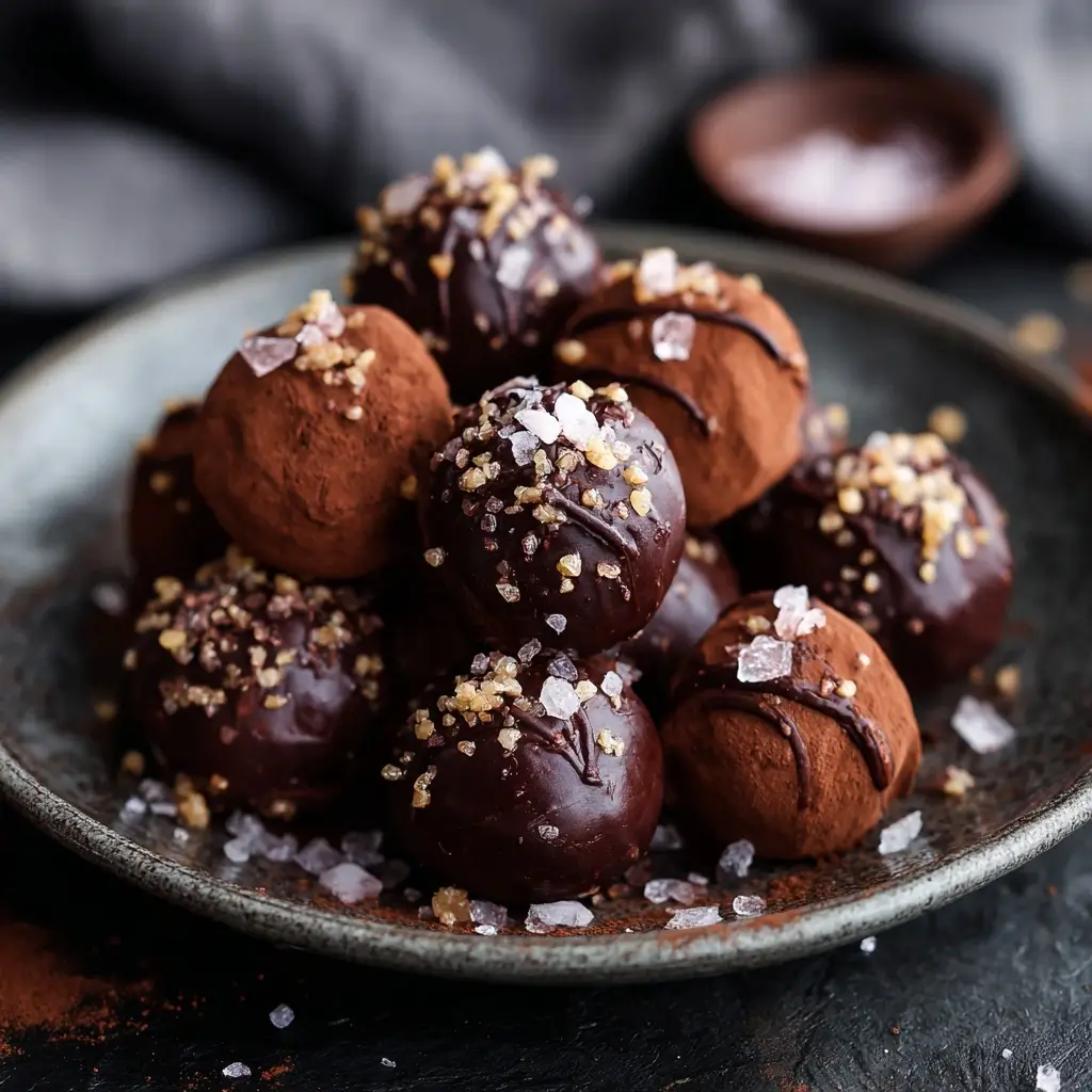 Dark Chocolate Tahini Truffles