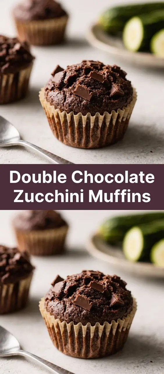 Double Chocolate Zucchini Muffins