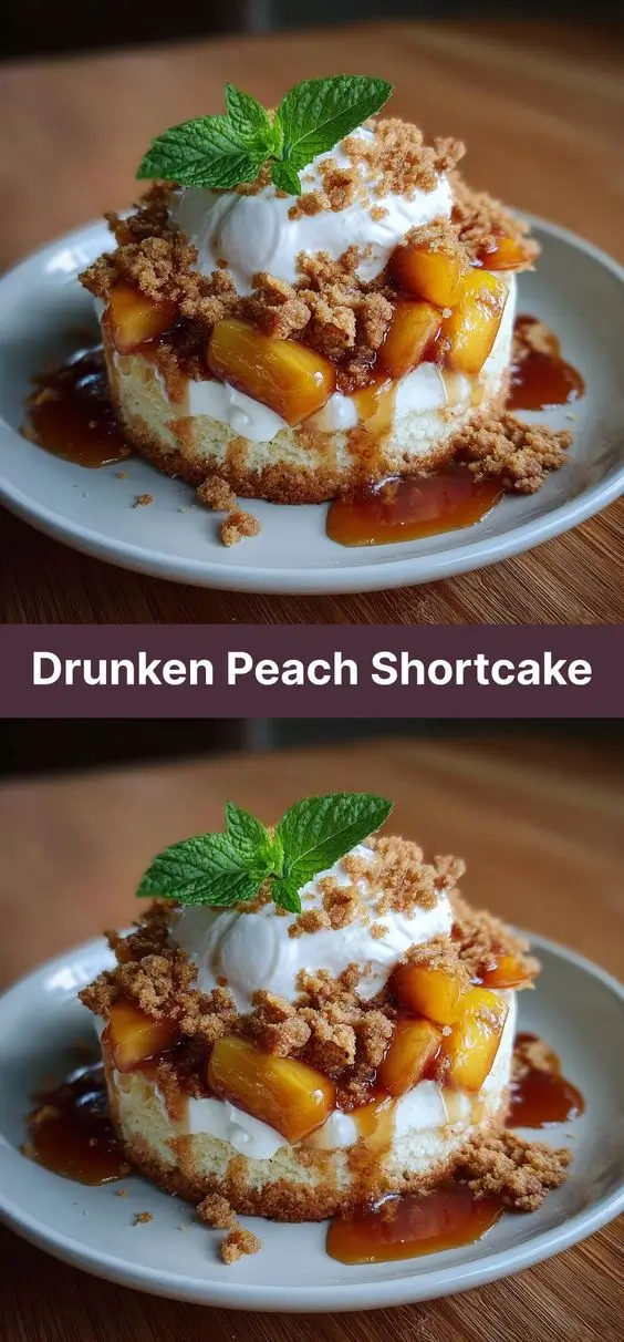 Drunken Peach Shortcake