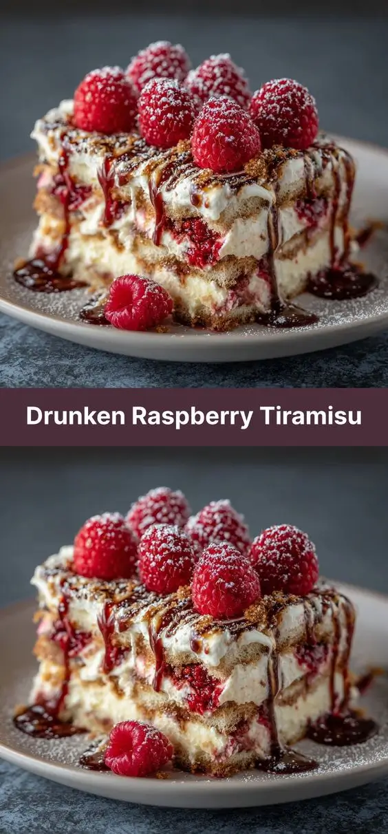 Drunken Raspberry Tiramisu