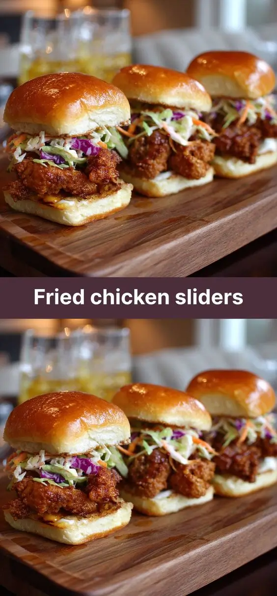 Fried chicken sliders