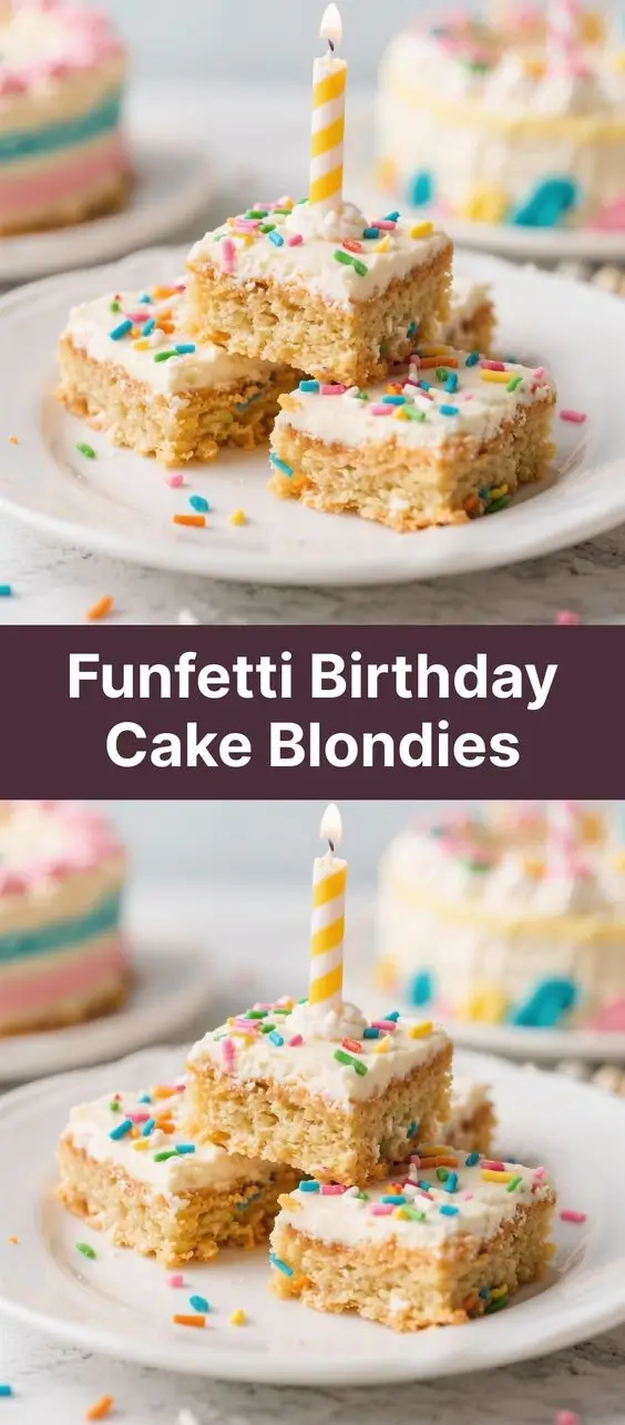 Funfetti Birthday Cake Blondies