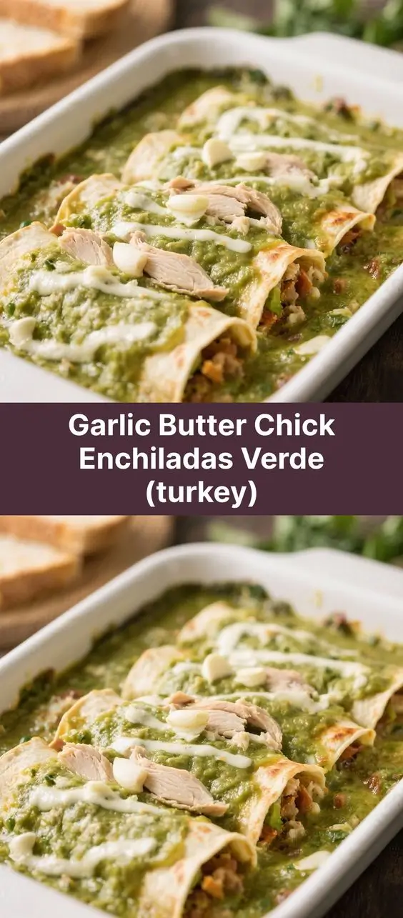 Garlic Butter Chick Enchiladas Verde (turkey)