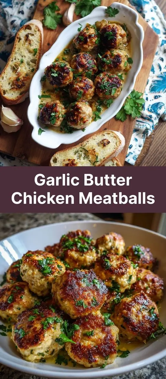 Garlic Butter Chicken Meatballs