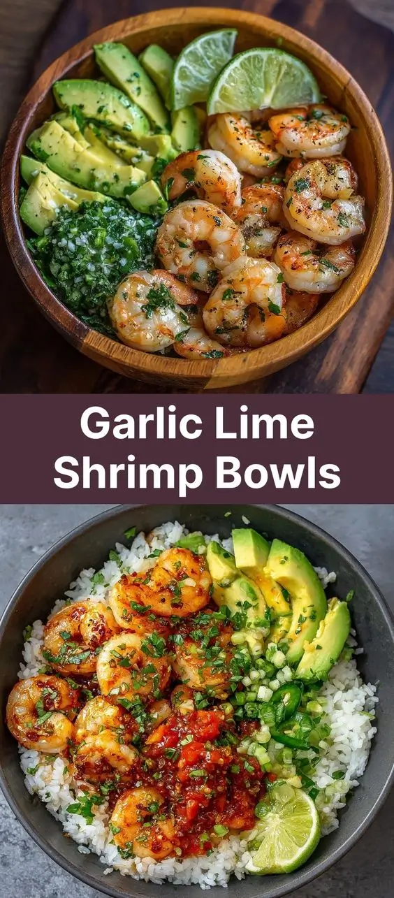 Garlic Lime Shrimp Bowls