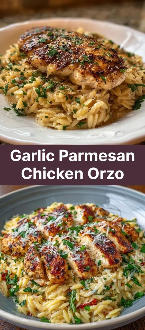 Garlic Parmesan Chicken Orzo