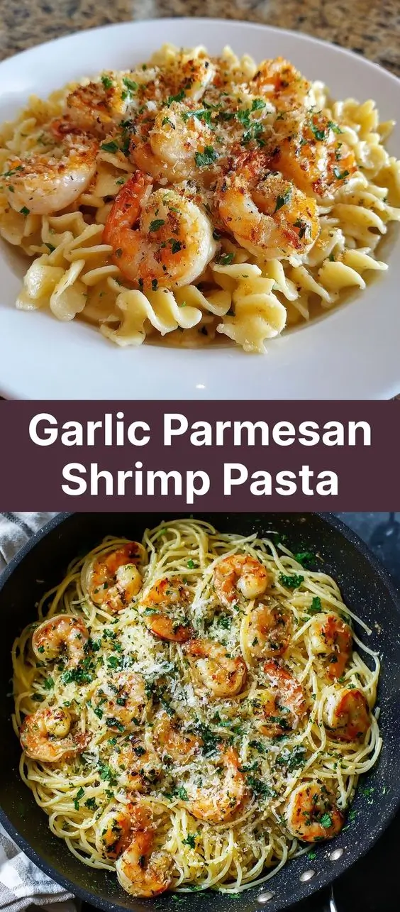 Garlic Parmesan Shrimp Pasta