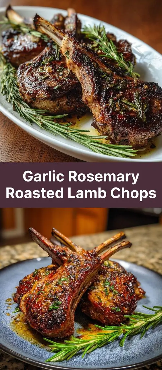 Garlic Rosemary Roasted Lamb Chops