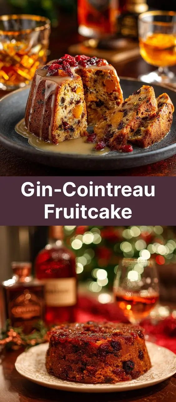 Gin‑Cointreau Fruitcake