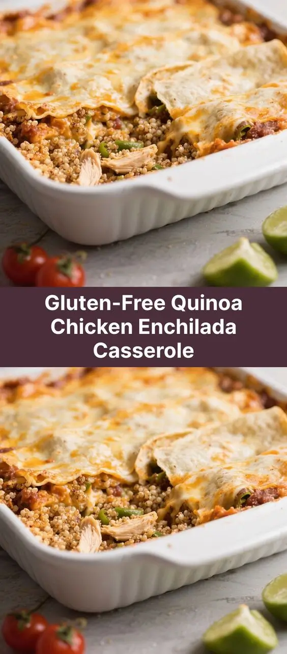Gluten-Free Quinoa Chicken Enchilada Casserole