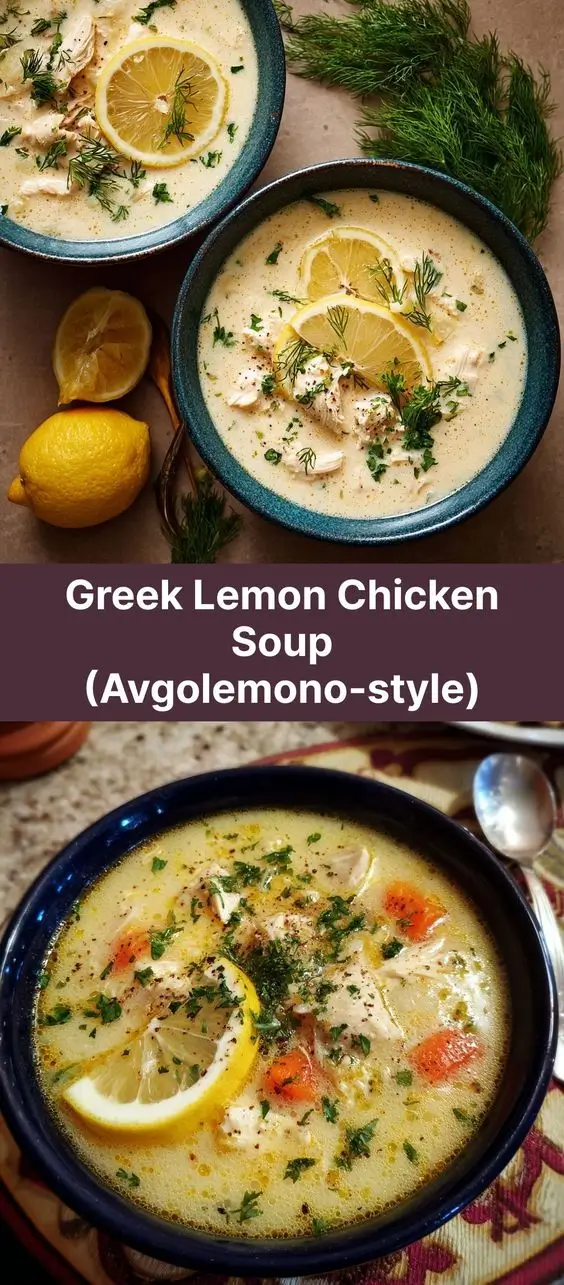 Greek Lemon Chicken Soup (Avgolemono-style)