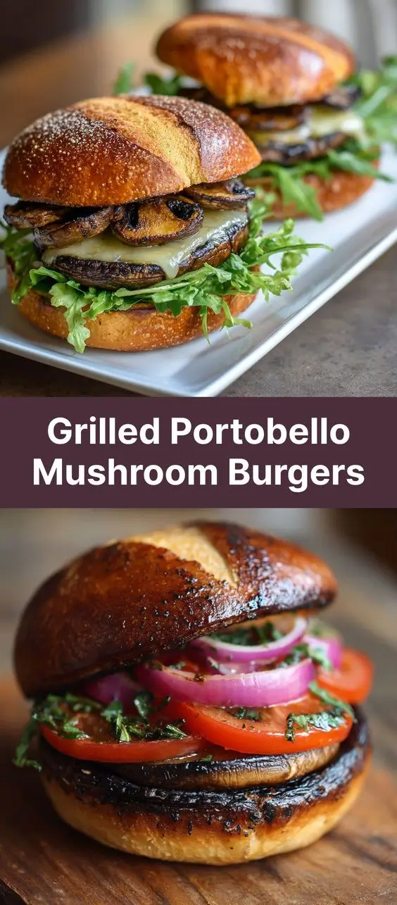 Grilled Portobello Mushroom Burgers