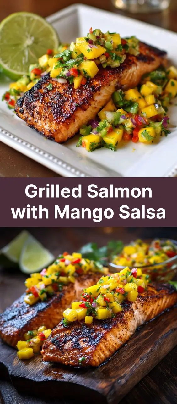 Grilled Salmon with Mango Salsa
