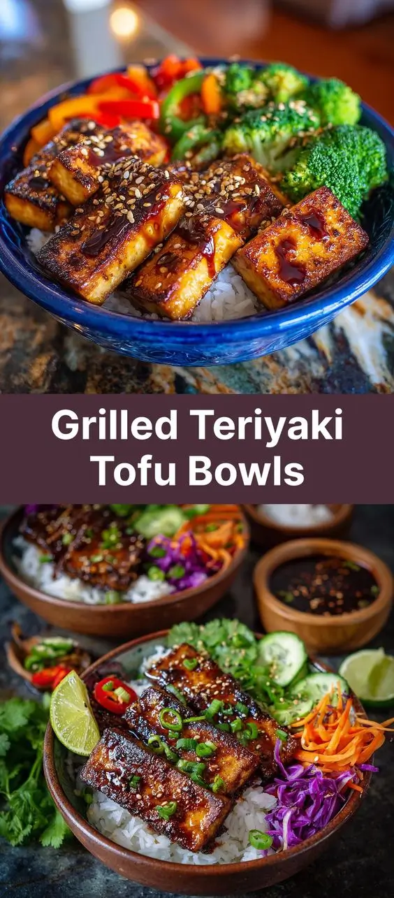 Grilled Teriyaki Tofu Bowls