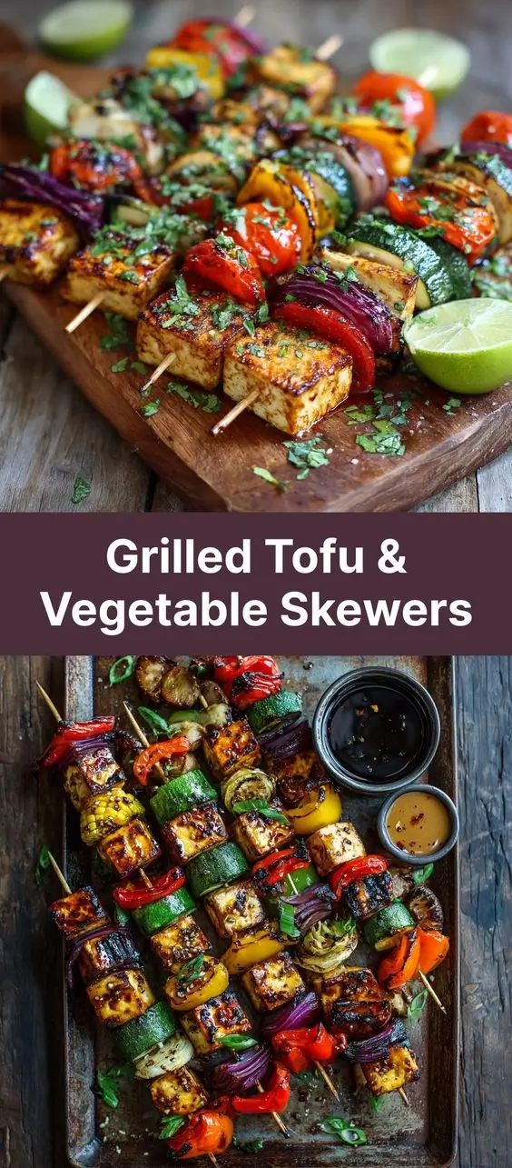 Grilled Tofu & Vegetable Skewers