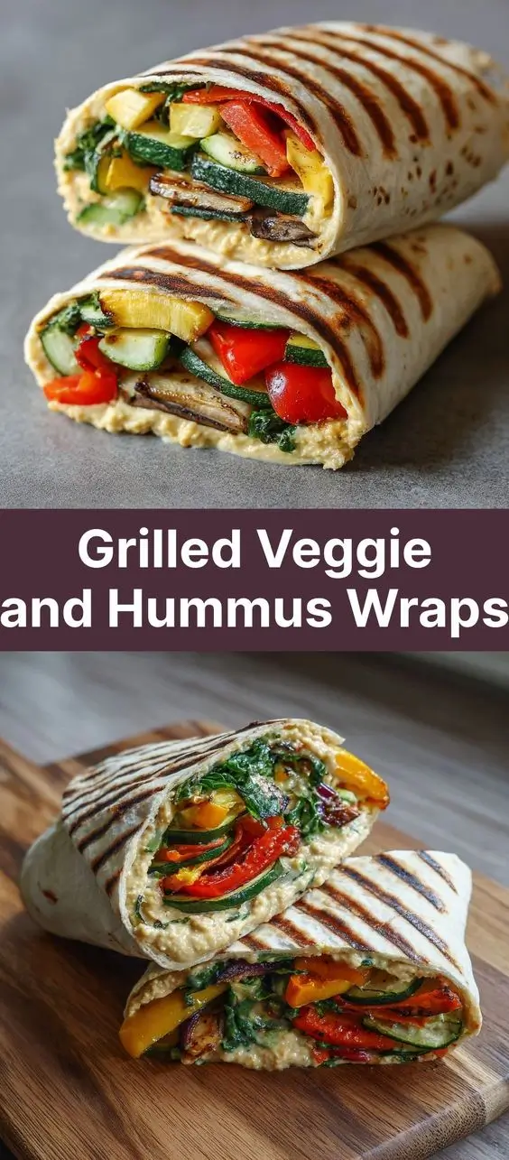 Grilled Veggie and Hummus Wraps