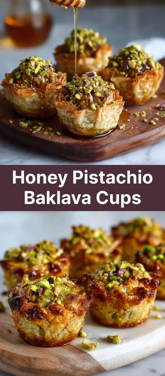 Honey Pistachio Baklava Cups