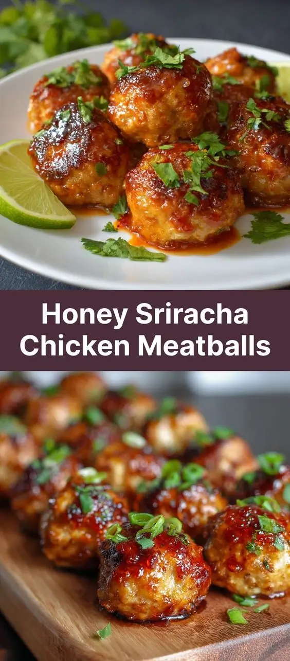 Honey Sriracha Chicken Meatballs