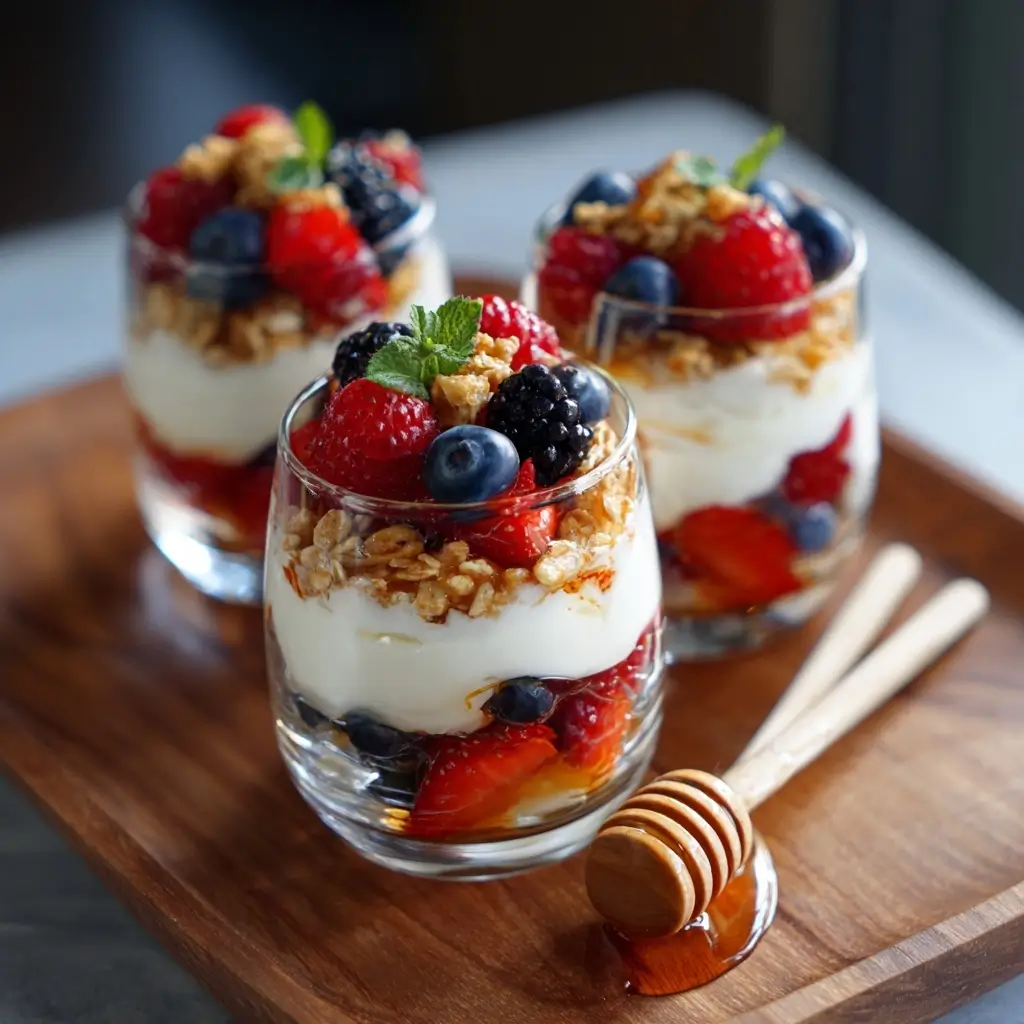 Honey Yogurt Berry Parfaits