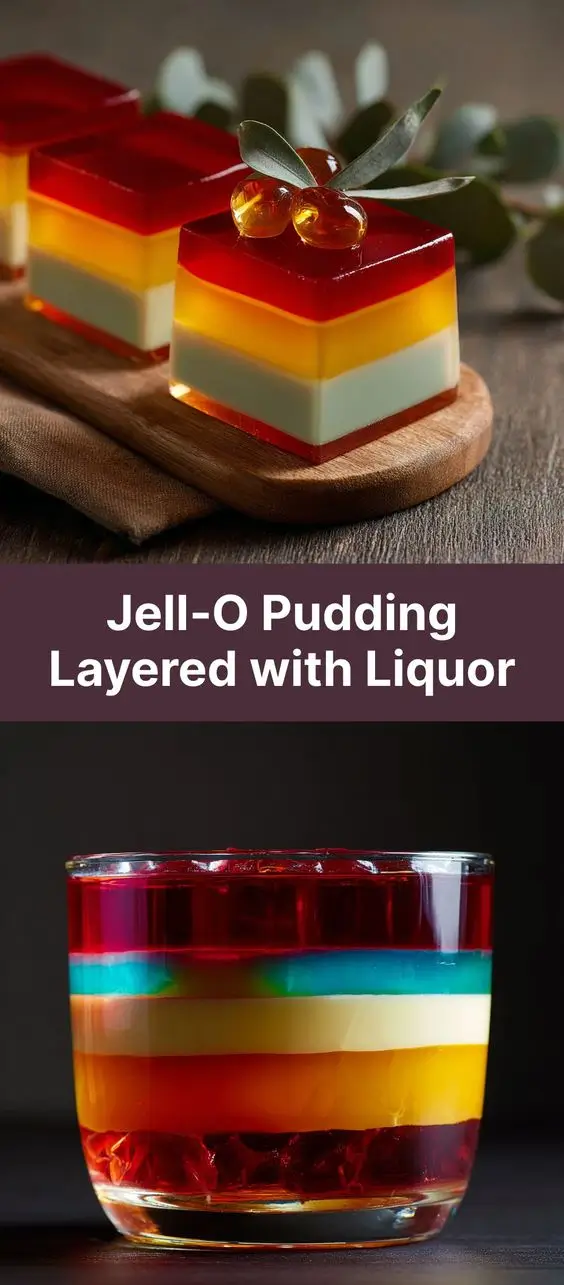 Jell‑O Pudding Layered with Liquor