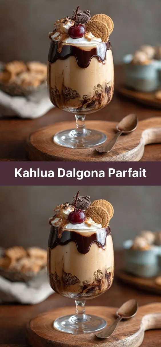 Kahlua Dalgona Parfait
