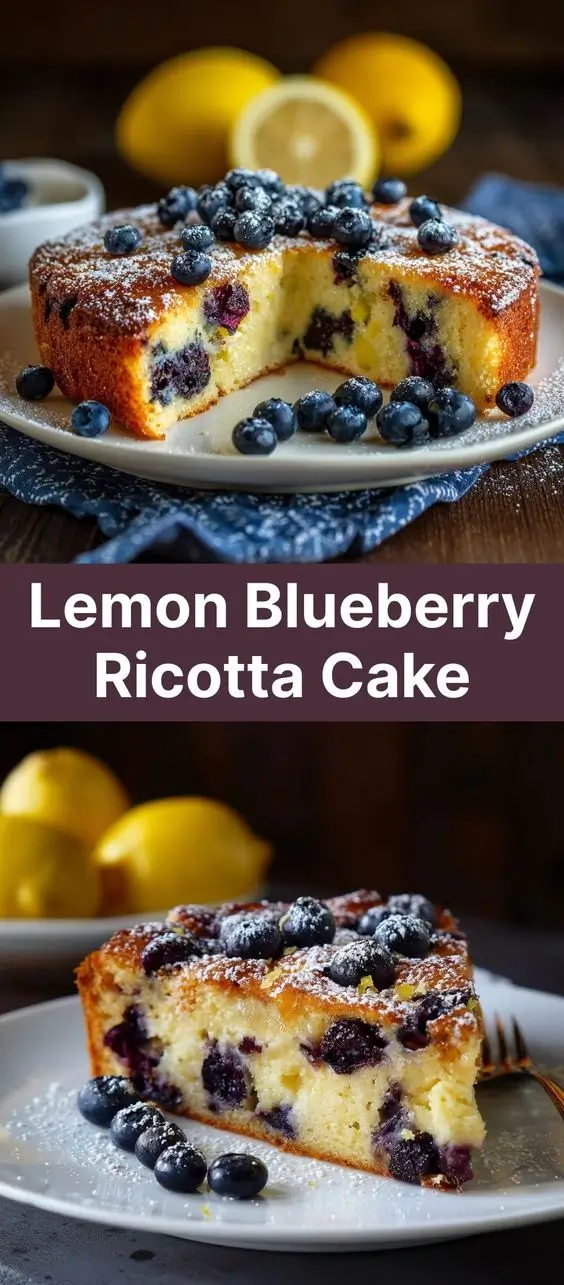 Lemon Blueberry Ricotta Cake