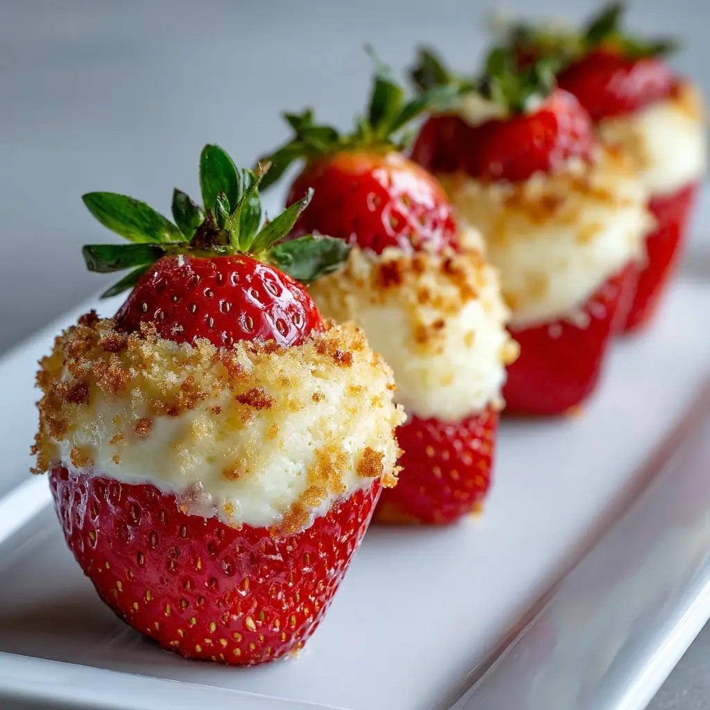Lemon Cheesecake Stuffed Strawberries