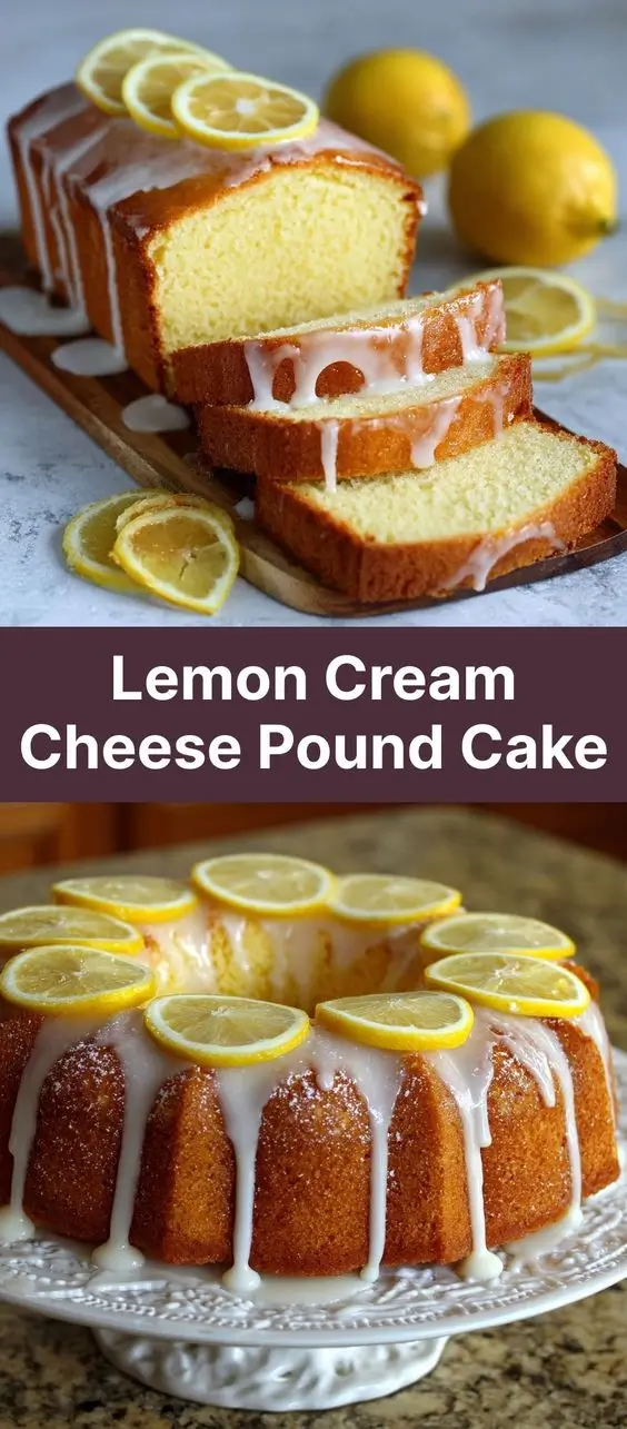 Lemon Cream Cheese Pound Cake