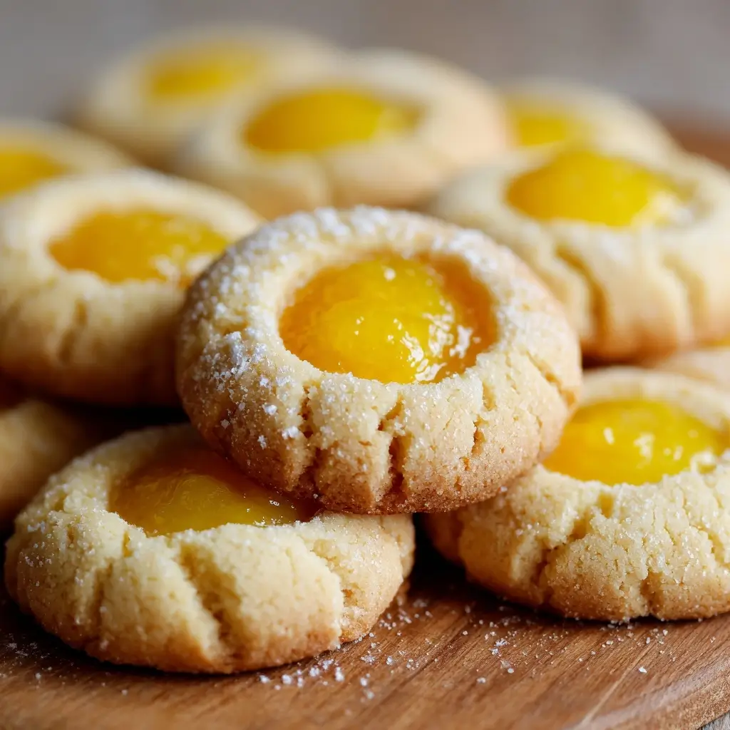 Lemon Curd Thumbprint Cookies