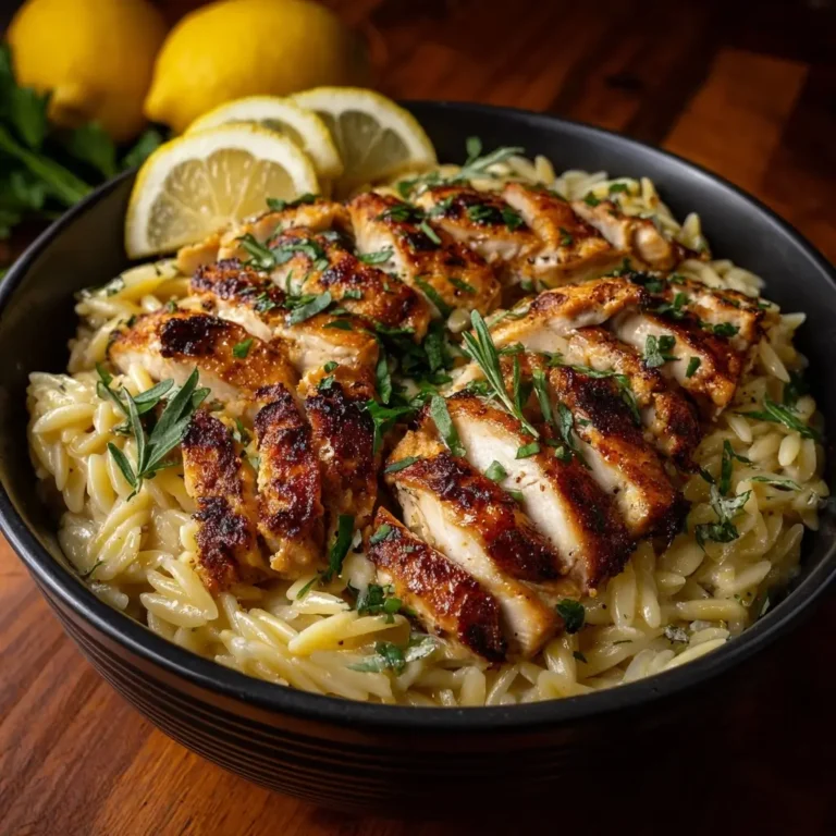 Lemon Garlic Chicken Orzo