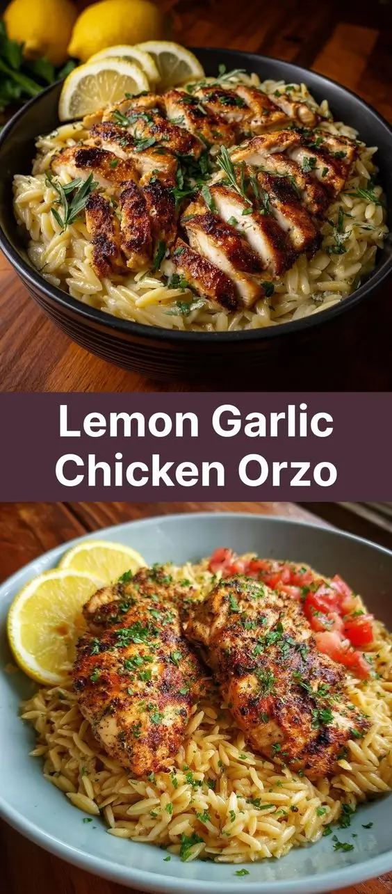 Lemon Garlic Chicken Orzo