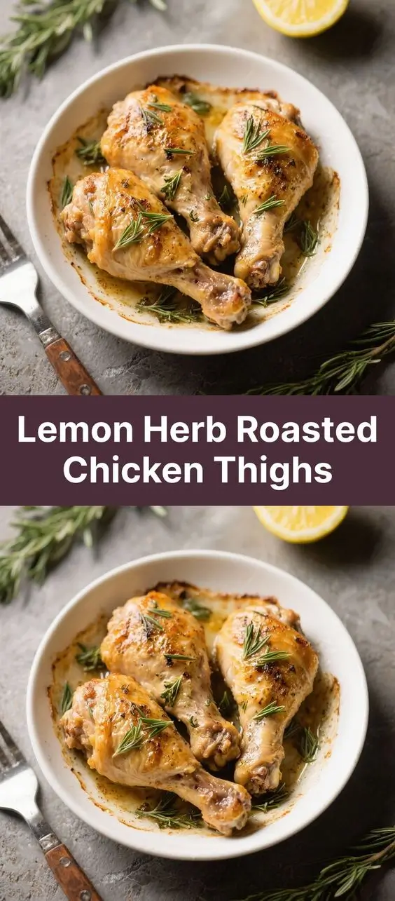 Lemon Herb Roasted Chicken Thighs