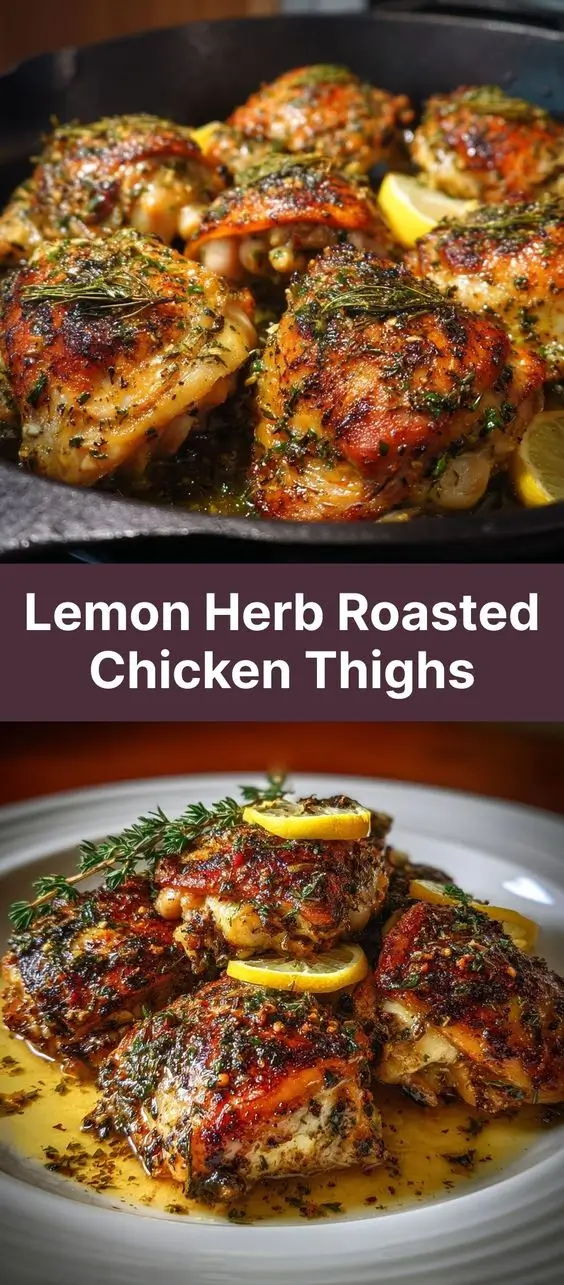 Lemon Herb Roasted Chicken Thighs