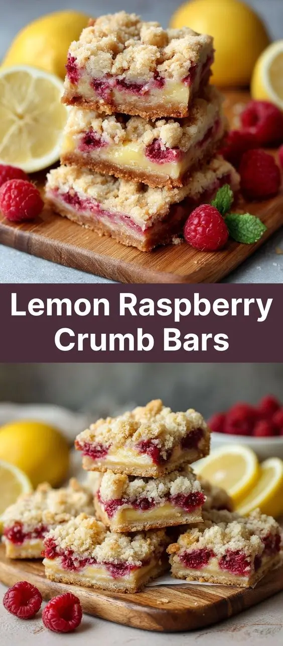 Lemon Raspberry Crumb Bars