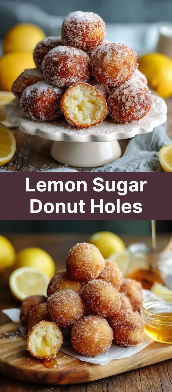 Lemon Sugar Donut Holes