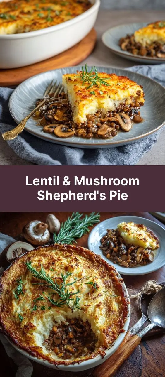 Lentil & Mushroom Shepherd's Pie