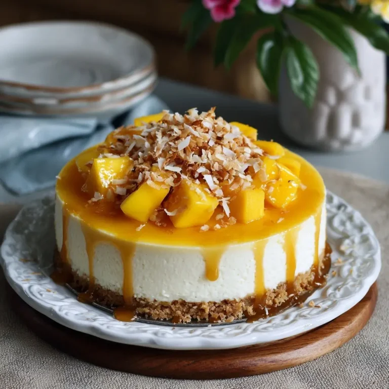 Mango Coconut Cheesecake