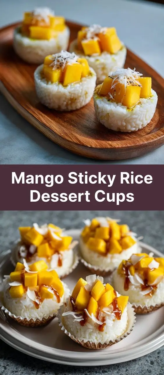 Mango Sticky Rice Dessert Cups