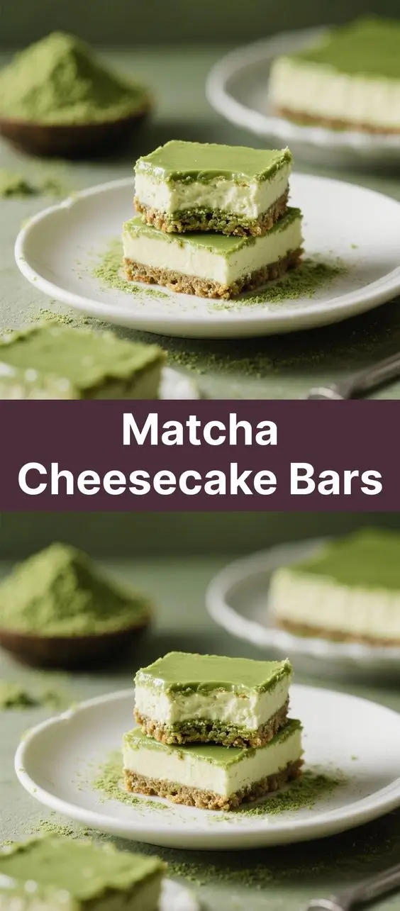 Matcha Cheesecake Bars
