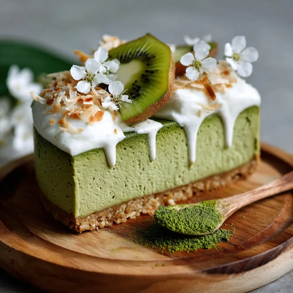 Matcha Coconut Cheesecake