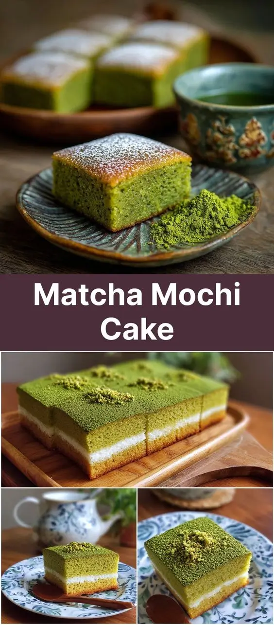Matcha Mochi Cake
