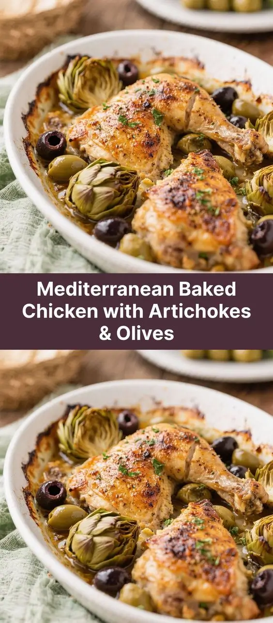 Mediterranean Baked Chicken with Artichokes & Olives