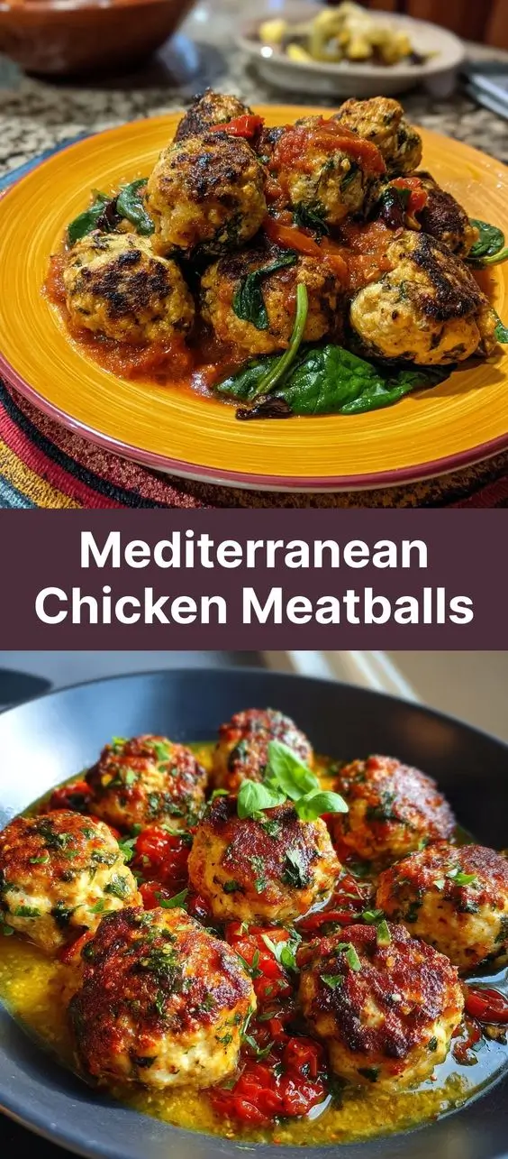 Mediterranean Chicken Meatballs