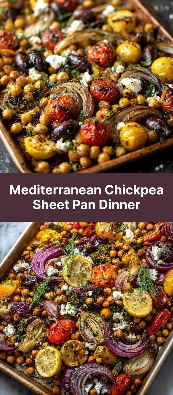 Mediterranean Chickpea Sheet Pan Dinner