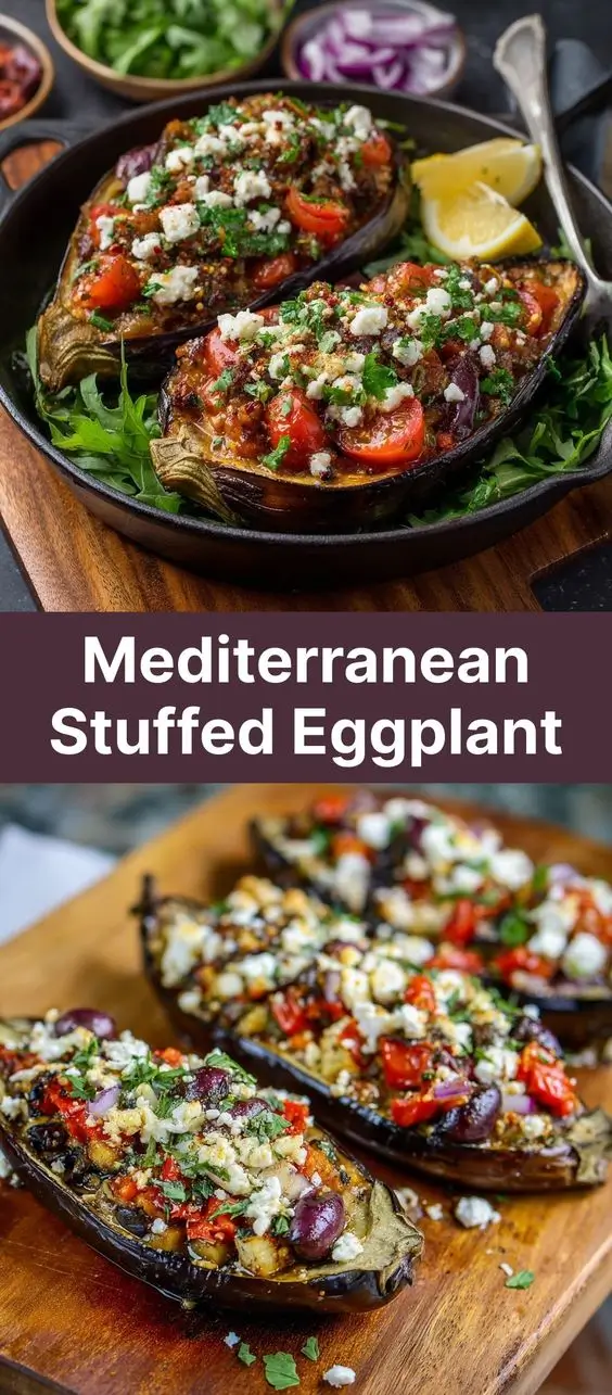 Mediterranean Stuffed Eggplant