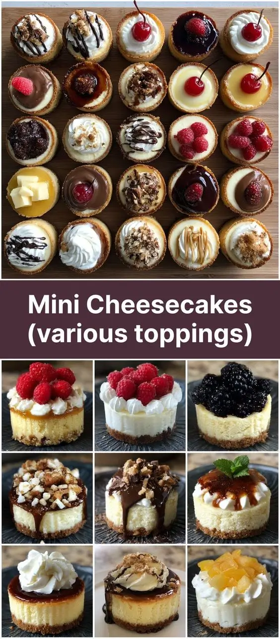 Mini Cheesecakes (various toppings)