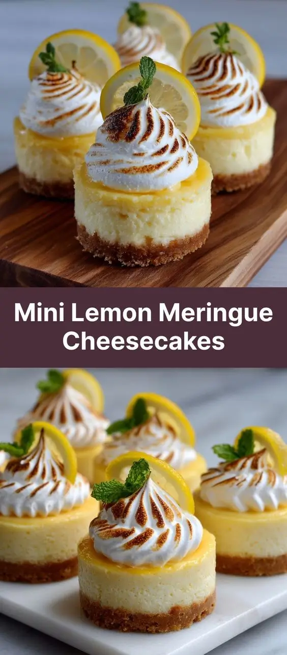 Mini Lemon Meringue Cheesecakes