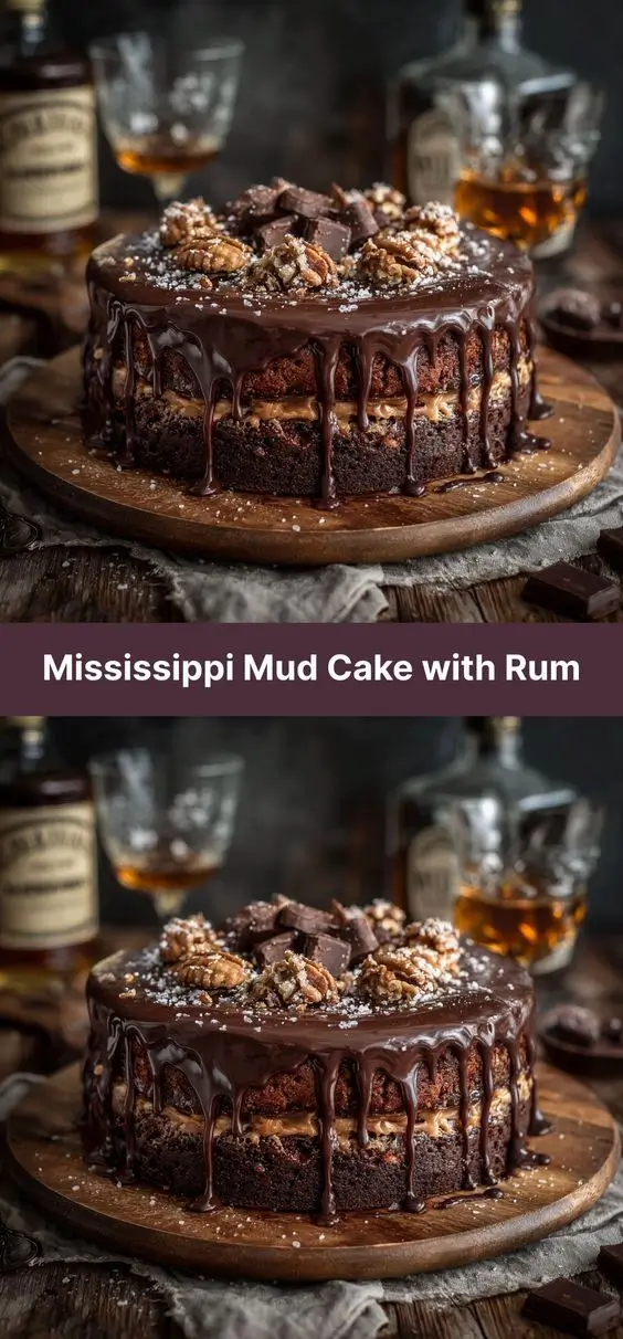 Mississippi Mud Cake with Rum